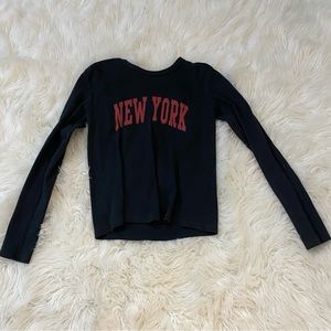 John Galt Black New York Tori Long Sleeve T-Shirt